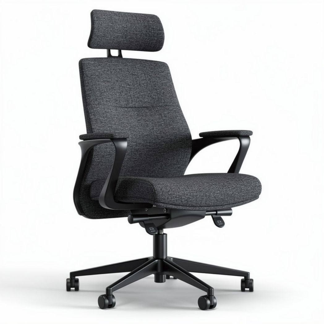 Mesh ergonomic office chair with adjustable headrest and lumbar support 60 x 60 x 110cm